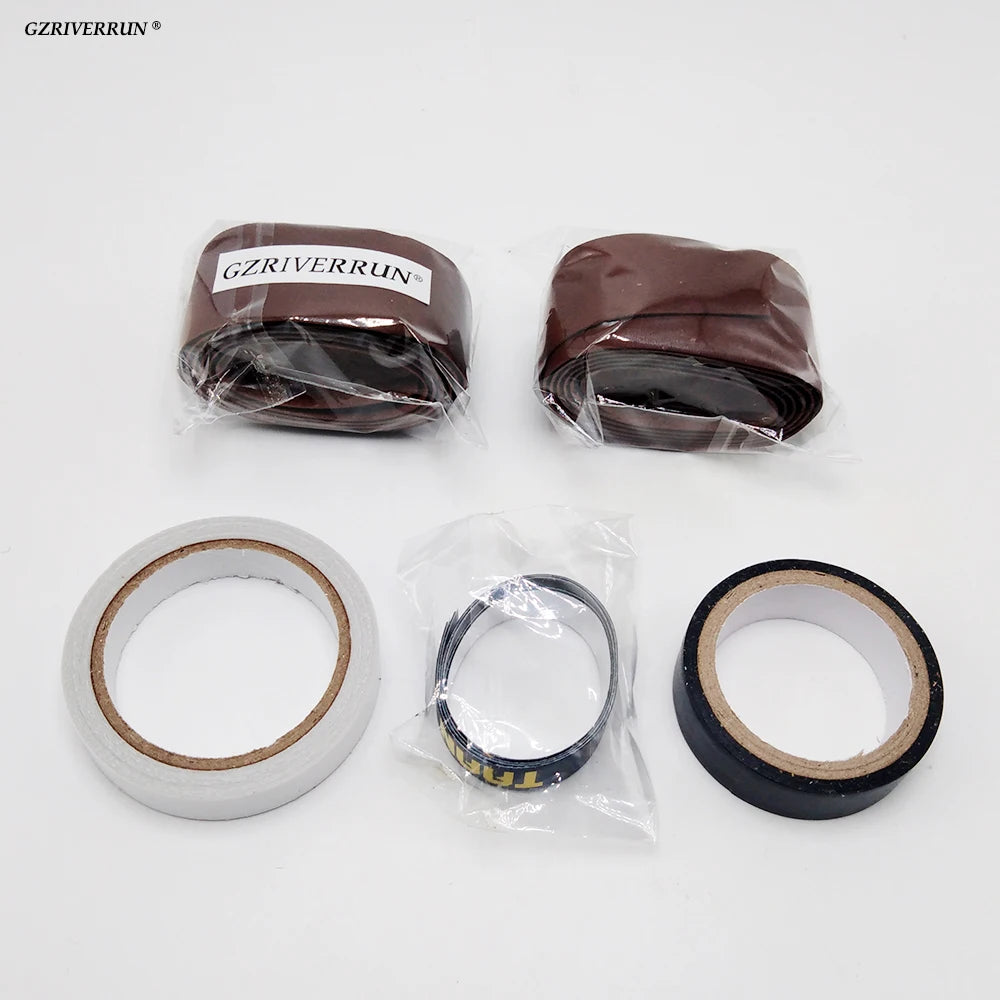 Poignées de guidon en cuir 25 mm 65 cm